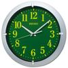 Seiko Clock Wall Clock Analog Resin Dial Silver Metallic KX618S SEIKO Light-Collecting