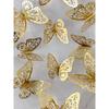 12Pcs/Set 3D Hollow Butterfly Wall Sticker Cake Decor Toppers Wedding Decor Living Room Home Decor Butterflies Stickers Gender Reveal Party Decor