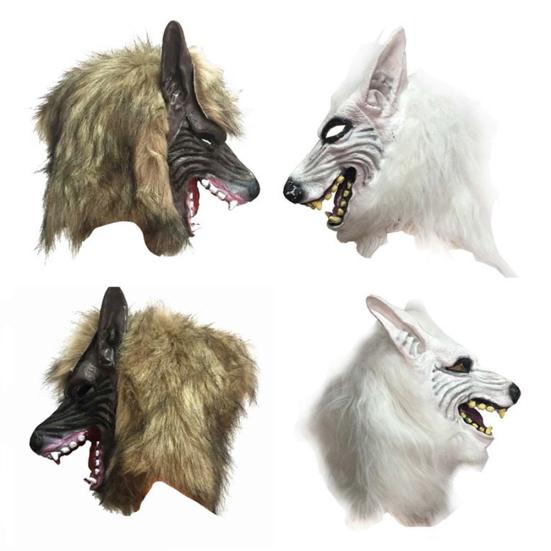 Хэллоуин ужас дикая волчья голова маска маскарад пушистый головной убор украшение