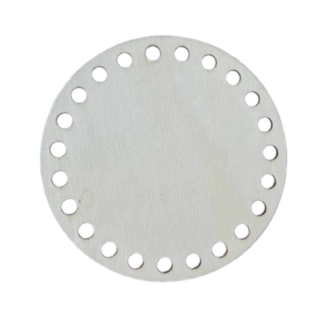 Perforated Wood Basket Base Blank Crochet Basket Base for Making Crochet Knitting Baskets Hand Weaving Home Decoration