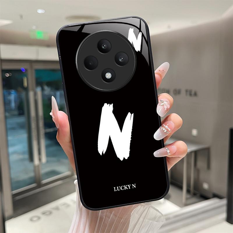 Чехол для телефона Oppo Reno12 F Чехол CPH2637 Счастливой буквой Защитный чехол для Oppo Reno 12 F FS 12F 12FS Закаленное стекло Мягкий чехол