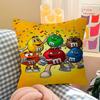 Подушки с принтом M&M's, Мультяшные, Декоративные для дивана, Домашний текстиль, Двусторонние, Короткий плюш, Милые наволочки