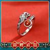 Регулируемое Открытое Кольцо Женское Мужское Винтажный Стиль Мотив Рыба Кои Облако Медная Бижутерия Легкая Роскошь Палец