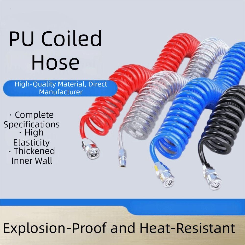 SP20-PP20 Quick Connect Fittings Coiled Air Hose 8*5mm Pneumatic Spiral Hose Air Compressor