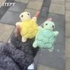 Пищащая Мини Милая Черепаха Собака Плюшевая Игрушка-Грызун для Щенков Прорезывание Зубов Мягкая Безопасная Резина Здоровье Зубов Интерактивная Звуковая Питомца