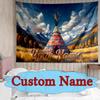Customized Name/Text Background Wall Tapestry Multi-Purpose Mountain Teepee Adventure pattern Hanging Tapestry Art Decoration