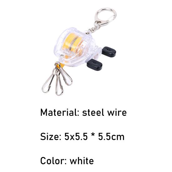 Брелок Портативный Противопотерянный Стальной Трос Выдвижная Рыболовная Катушка Брелок для Рыбака
