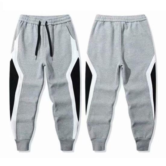 Большие размеры мужские спортивные брюки контрастного цвета с резинкой на щиколотке, свободные брюки с завязками на резинке и карманом для ежедневных упражнений