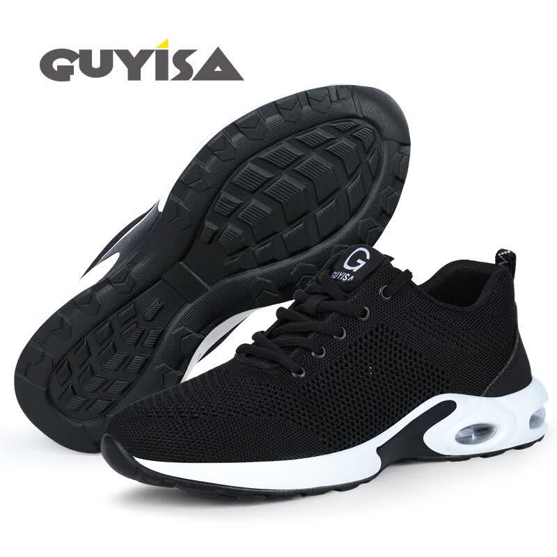 GUYISA 2007 Мужская летняя дышащая рабочая обувь с защитным стальным носком