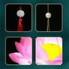 Flower Lantern Chinese Portable Lotus LED Lantern Mid-Autumn Lantern Lotus Light Festival Lantern