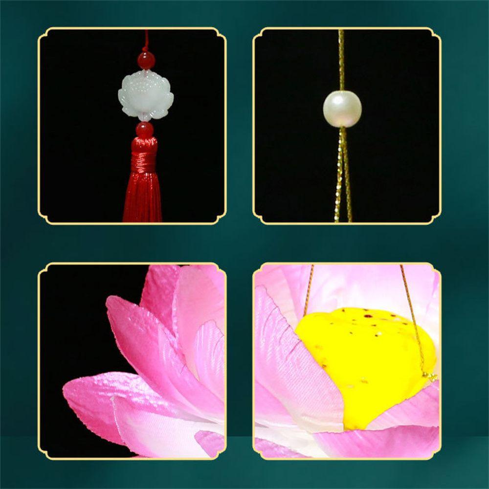 Flower Lantern Chinese Portable Lotus LED Lantern Mid-Autumn Lantern Lotus Light Festival Lantern