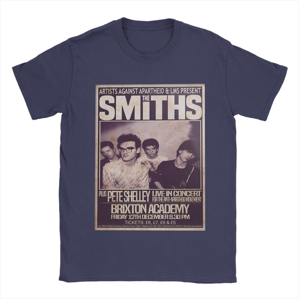 The Smiths    Футболки для мужчин 1986 Финальный концерт Новинка Чистые Футболки Круглый вырез Короткий рукав Футболки Идея для подарка Одежда