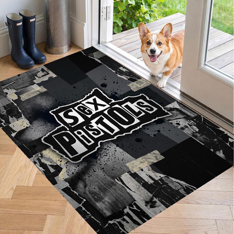 Soft Floor Carpet Sex Pistols Pattern Area Rug Decorative Mat For Home Room Decoration