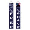 4th of July Patriotic Door Banners Outdoor Patriotic American Flag Hanging Porch Sign for Independence Day Memorial Day Decor