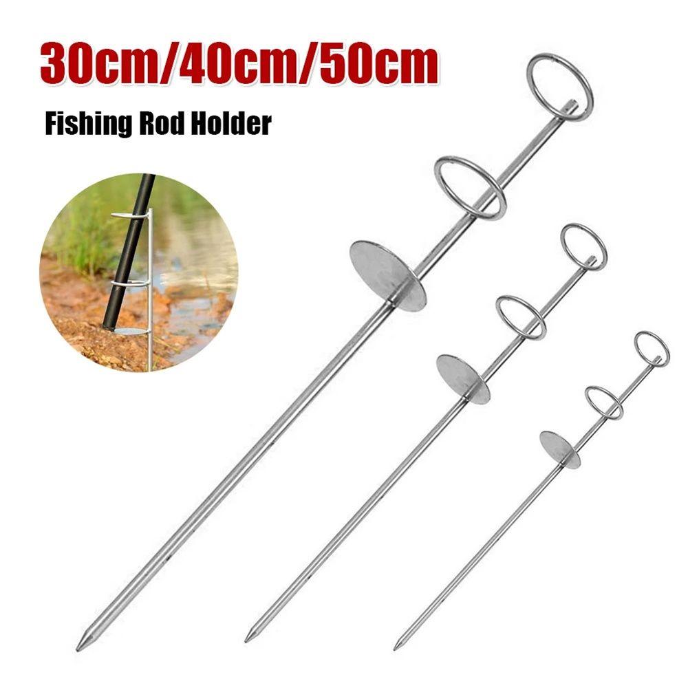 30/40/50cm Ground Spike Fishing Rod Holder Ground Rod Holder Fishing Rod Support Fishing Pole Stand