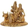 Metal Shiv Parivar Murti Metal Shiva Parvati Ganesh Idol Shiv Parivar Murti Statue Shiva Idols Family Sitting On Nandi Showpiece