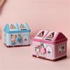 Child Key Lock Children Gift Small House Piggy Bank Safe Storage Box Tinplate Money Box