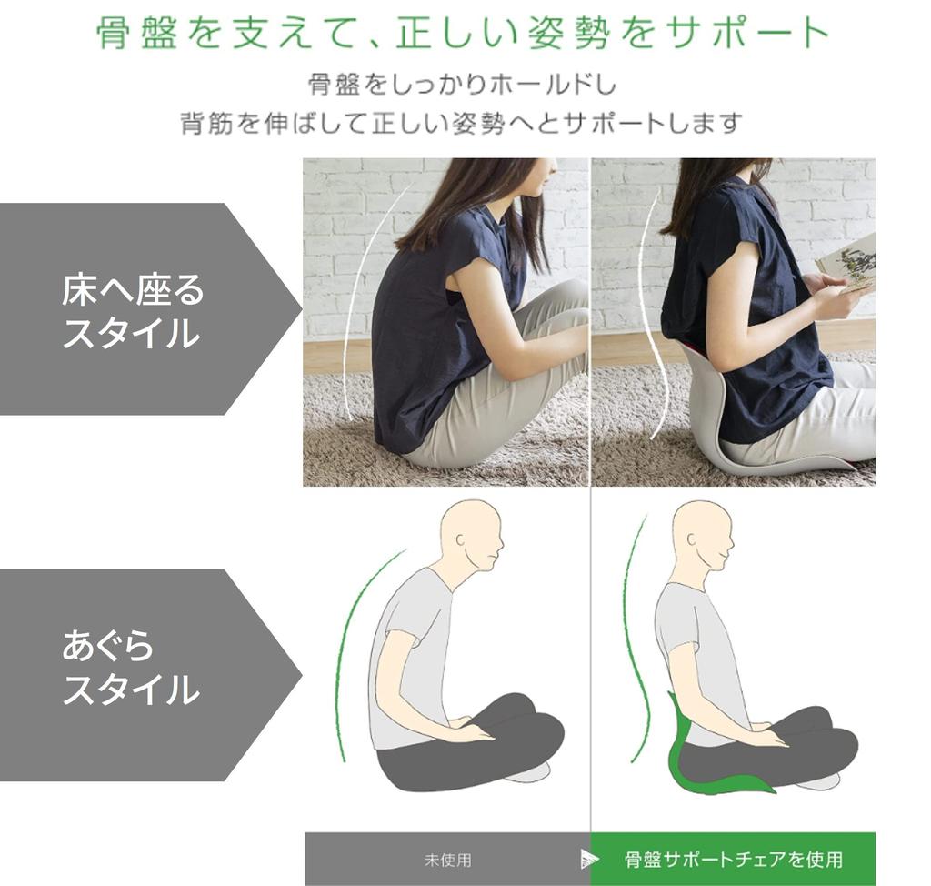 Dream Ware Pelvic Support Chair M Posture Support Chair Body Pressure Dispersion My Comfy Light Gray RC1220(LGY)