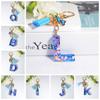 Initials Alphabet 26 Letter Keychain 26 Letter Butterfly Tassel Keychain  Home Decoration