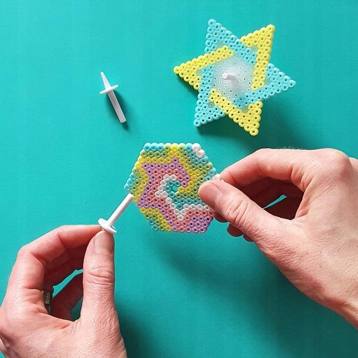 60 Pcs DIY Gyroscope For Kids Iron On Beads