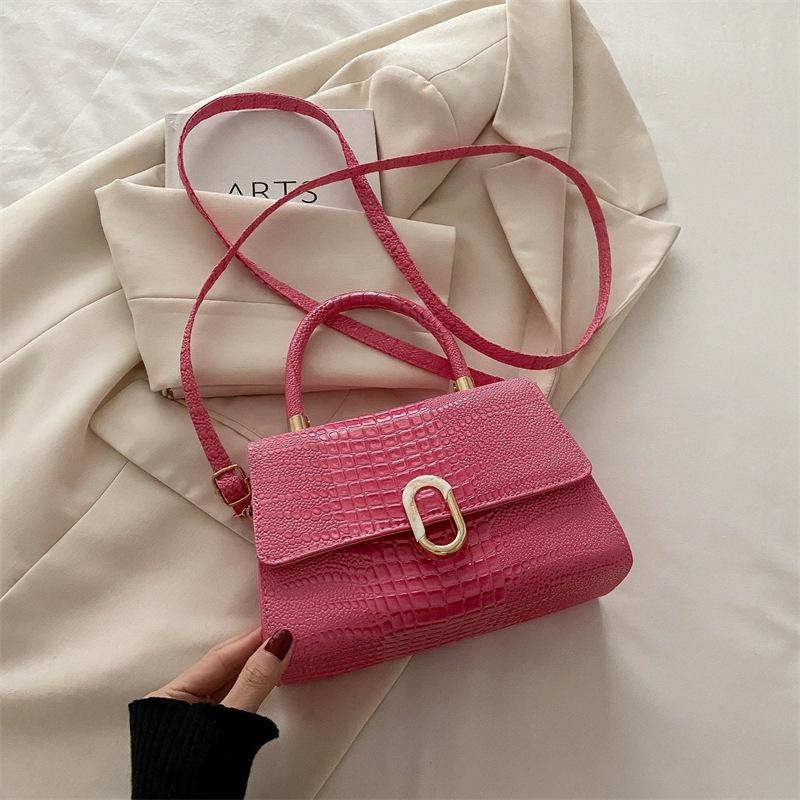 Зимняя сумочка, модная, трендовая сумка-мессенджер в стиле ретро, простая, маленькая квадратная сумка, персонализированная сумка через плечо с крокодиловым узором