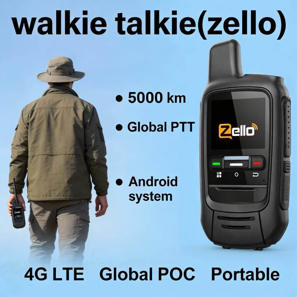ZELLO Global Android POC Intercom Outdoor 5000km 4G Mini Portable Fleet Двунаправленный Intercom