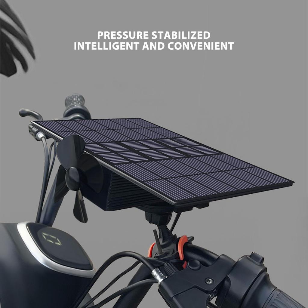 J-ouuo Солнечно-ветровой генератор Алюминиевый сплав Генератор для расширения запаса хода электровелосипеда 12В - 125В