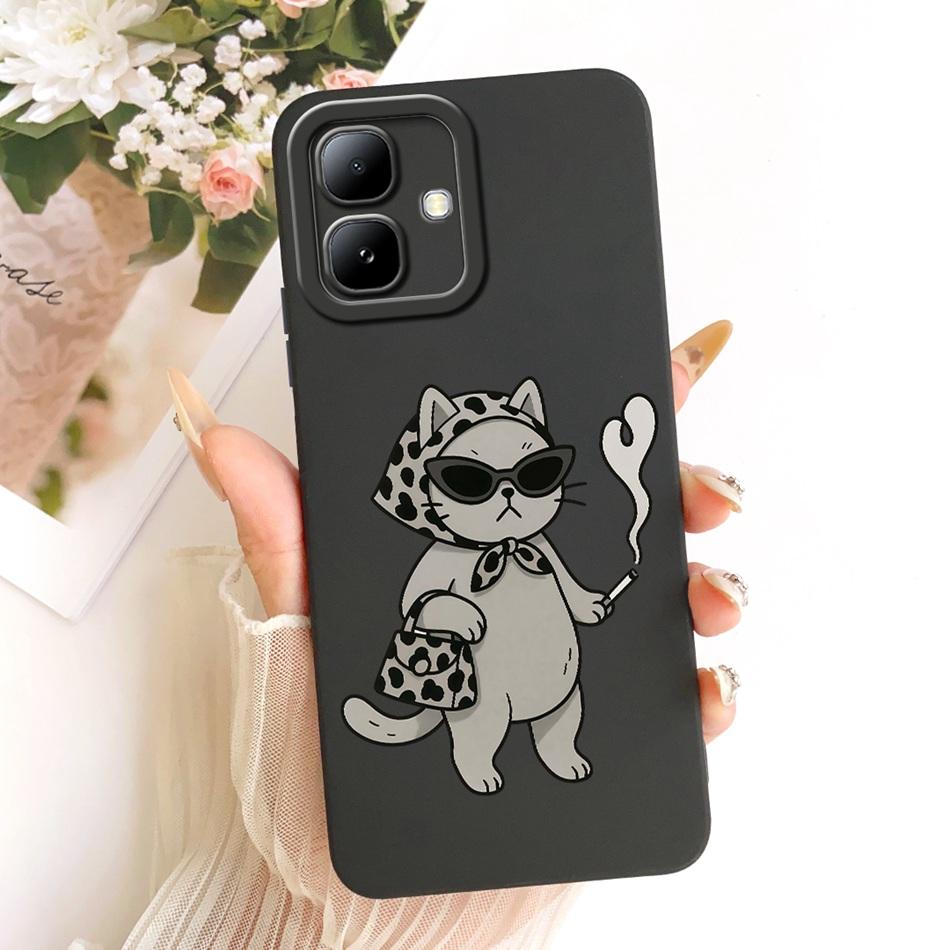 For Infinix Smart 20 2026 Cute Cat Flower Cartoon Phone Case For Infinix Smart20 X6840 X6840B Soft Silicone Covers Bumpers