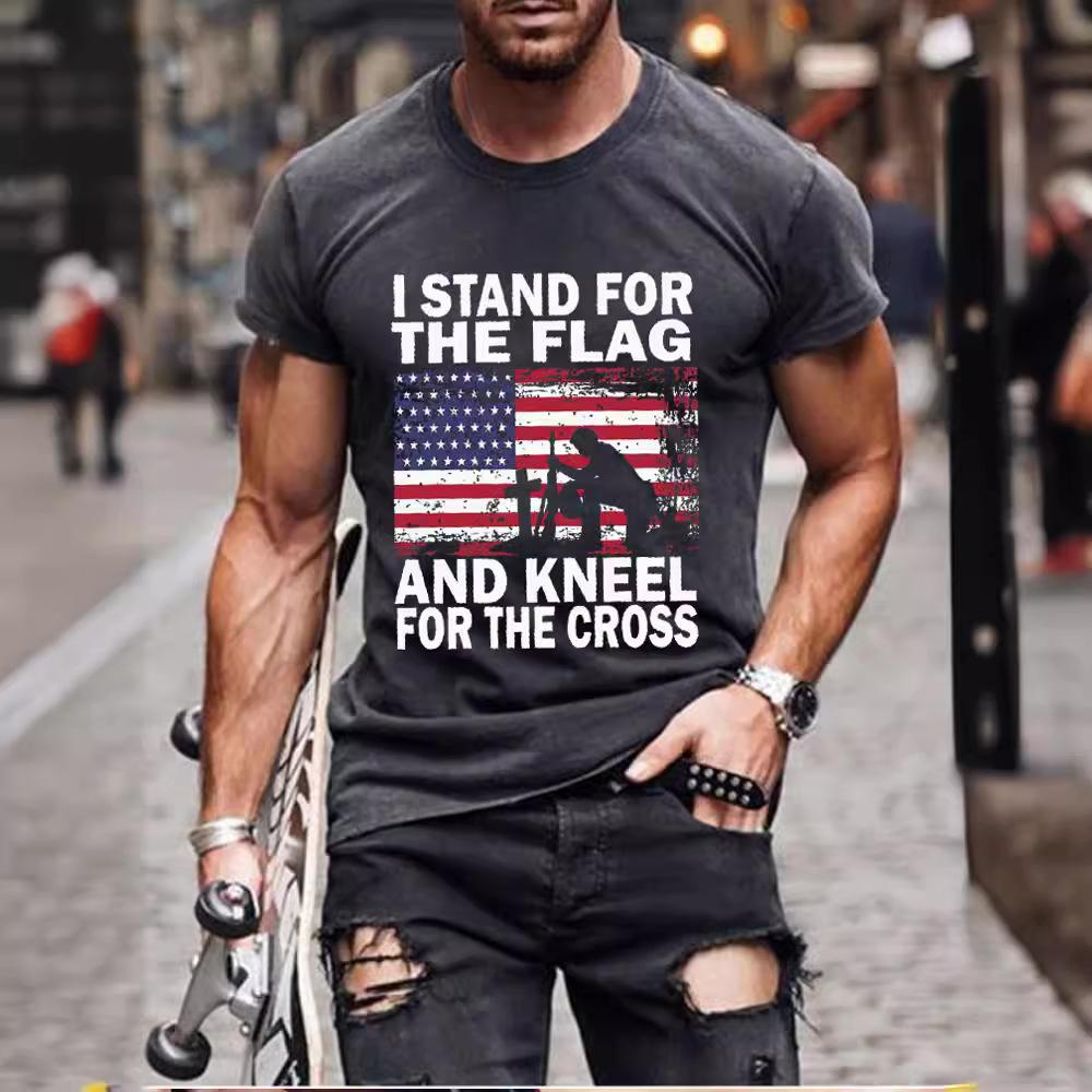 Summer American Flag 3D Printed Men's T Shirts Fashion Casual O-Neck Short Sleeve Sportswear Harajuku Streetwear Oversized Tops