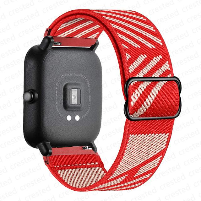 Нейлоновый ремешок Для Amazfit GTS 4/2/2e/3/GTS2 Mini/GTR/4/3/Pro/GTR2/stratos Браслет ремешок Amazfit bip 6 5 3 20мм/22мм Ремешки для часов