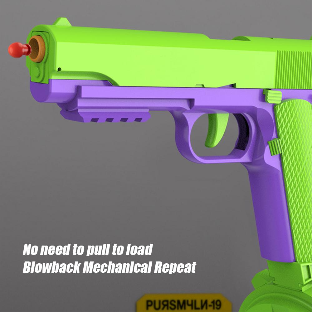 M1911 Морковка Детский игрушечный пистолет F8 Автоматический метательный пистолет непрерывного действия Мальчик игрушечный пистолет Мягкие пули
