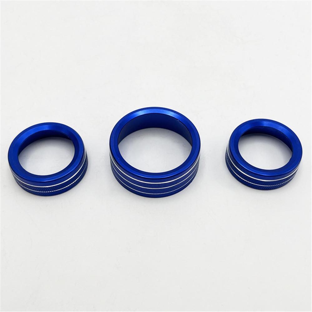 3 шт. Декоративные кольца переключателя кондиционера и аудио красного цвета, подходят для Dodge Durango 300/300s