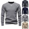 Men's Pullover Sweater Jumper Knit Crewneck Plain Neck Vintage