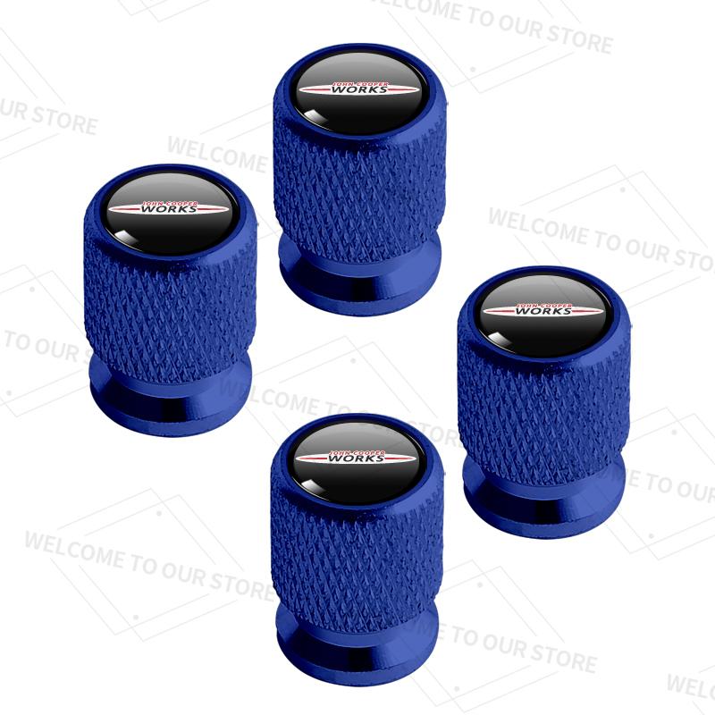 4pcs/1set For Mini JCW R50 R55 R56 Cooper S John Cooper Works S Logo Car Valve Caps Wheel Tires Air Tyre Stem Protective Cover TC1
