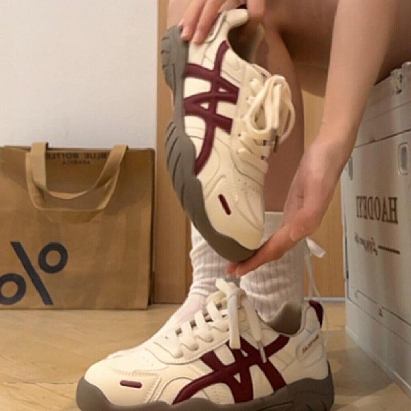 Женские кроссовки на толстой подошве, новые осенние, универсальные, в стиле ретро, повседневные, на мягкой подошве, папины кроссовки