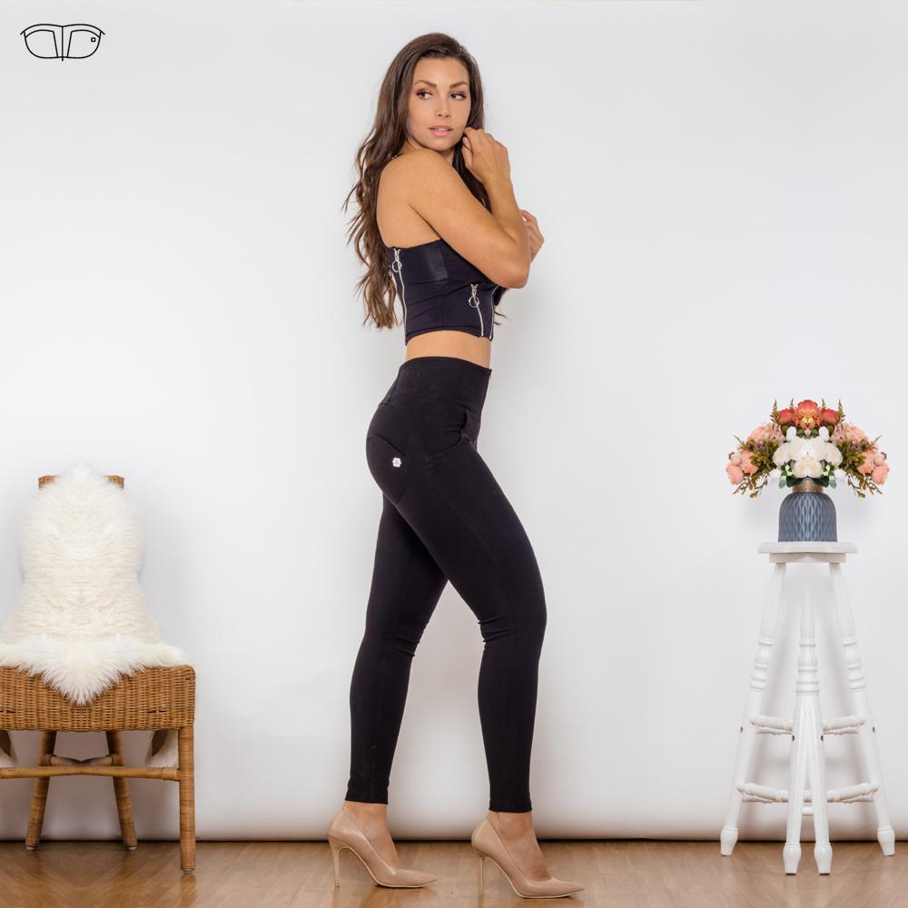 Shascullfites Shaper Set Black Cotton Zipper Shaper Push Up Top High Waist Thicker Butt Lift Leggings Women's Suit