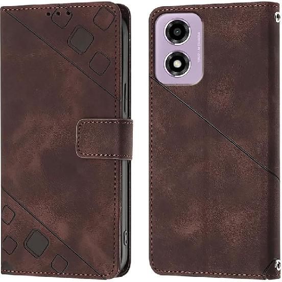 Чехол для Motorola E14 4G, Кожаный чехол-кошелек из ПУ, Держатель для кредитных карт, Подставка, Ударопрочный откидной магнитный чехол, Мужской Женский Чехол для телефона для