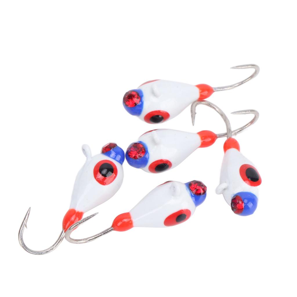 5 шт. Зимний набор мормышек для подледной рыбалки Крючки Приманки для окуня, судака, краппи Микро 5 мм Снаряжение для подледной рыбалки