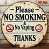 Курение и вейпинг запрещены Ретро Металлическая настенная табличка