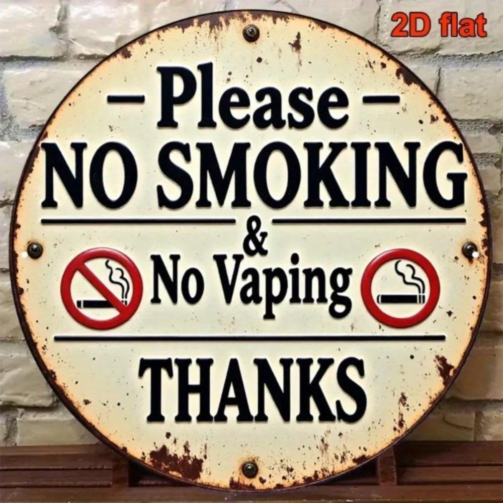 Курение и вейпинг запрещены Ретро Металлическая настенная табличка