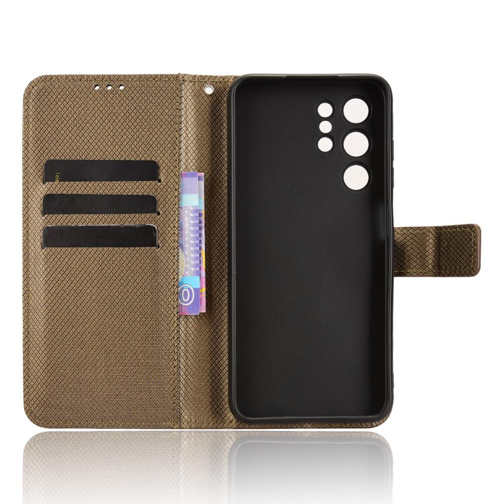 Для Oukitel C61 Pro/Oukitel C61 Кожаный чехол-кошелек с ремешком Текстура бриллианта Чехол для телефона