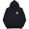 Palace Мужской свитшот с капюшоном и карманом с принтом Черный SKELEDON-HOOD-BLACK-YELLOW