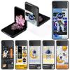 Роскошный чехол для Samsung Galaxy Z Flip 4 3 5G Черные жесткие ПК чехлы для телефона Модная задняя крышка ZFlip Funda Модный крутой астронавт Sac