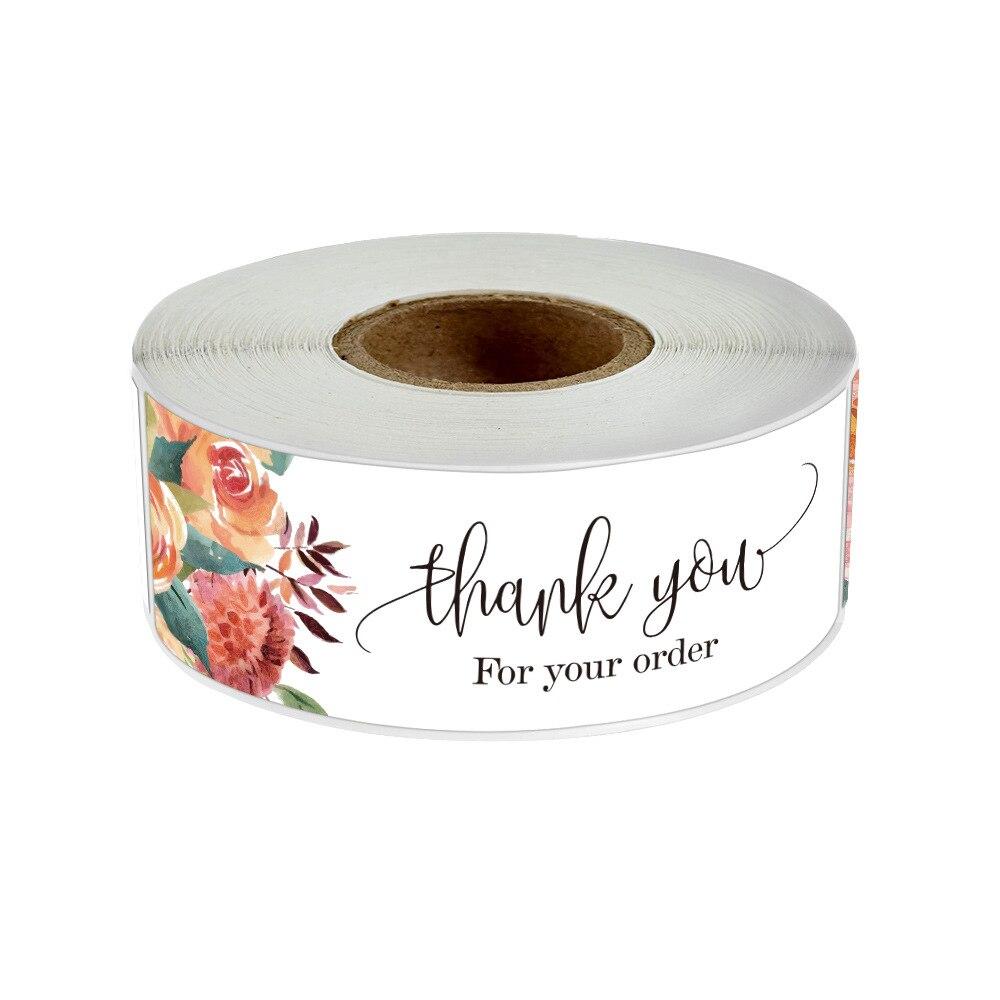 120pcs Rectangle Thank You Sticker for Your Order Purchase Small Business Shopping Handmade Label Holographic Gift Package Seal