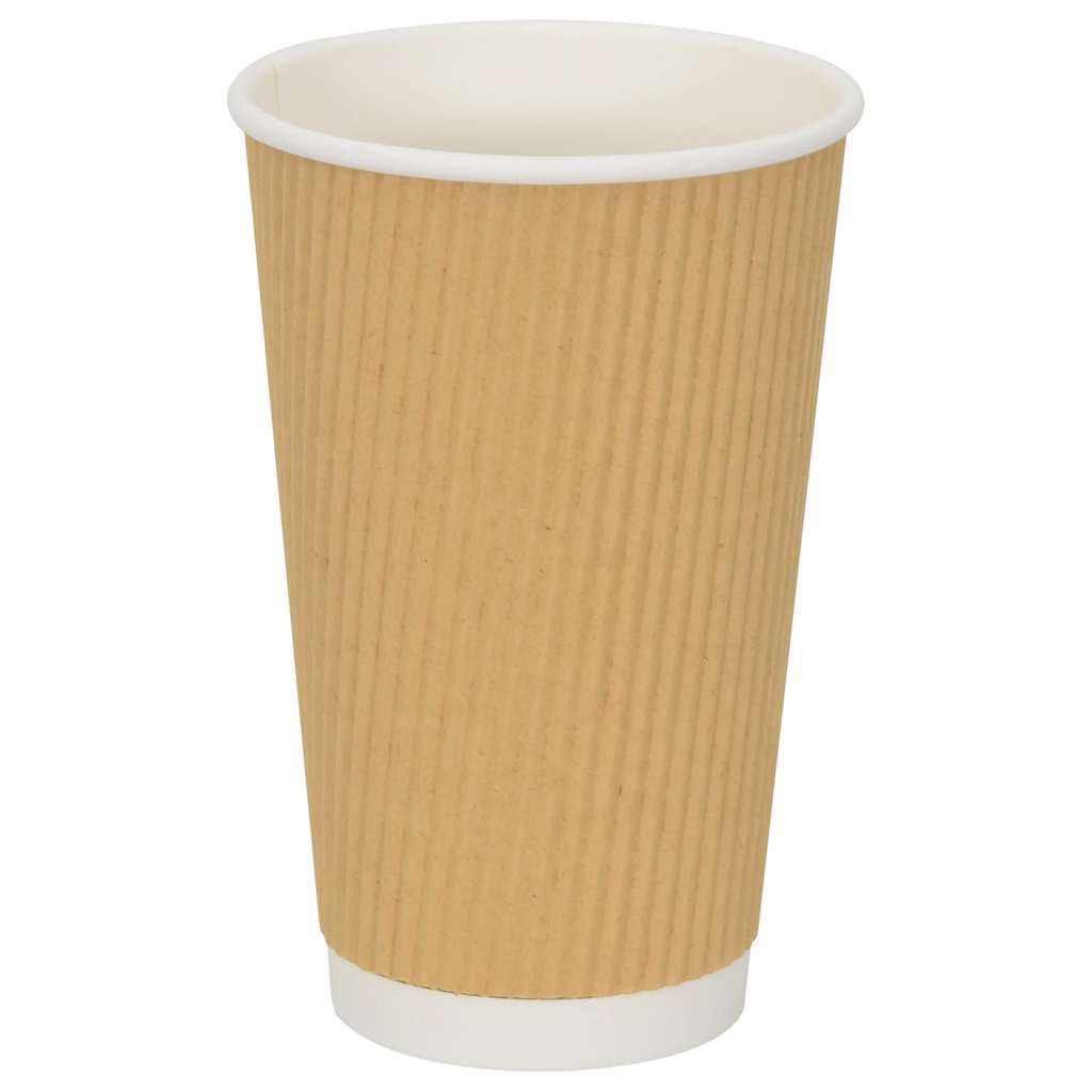 Vidaxl Papierowe Kubki, 500 Szt., 16Oz, 400Ml, Brązowy