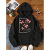 Cherry Tree In Full Bloom Women Clothes Hip Hop Hoodie Autumn Loose Hoodies Casual Pullover Crewneck Couple Hoodies