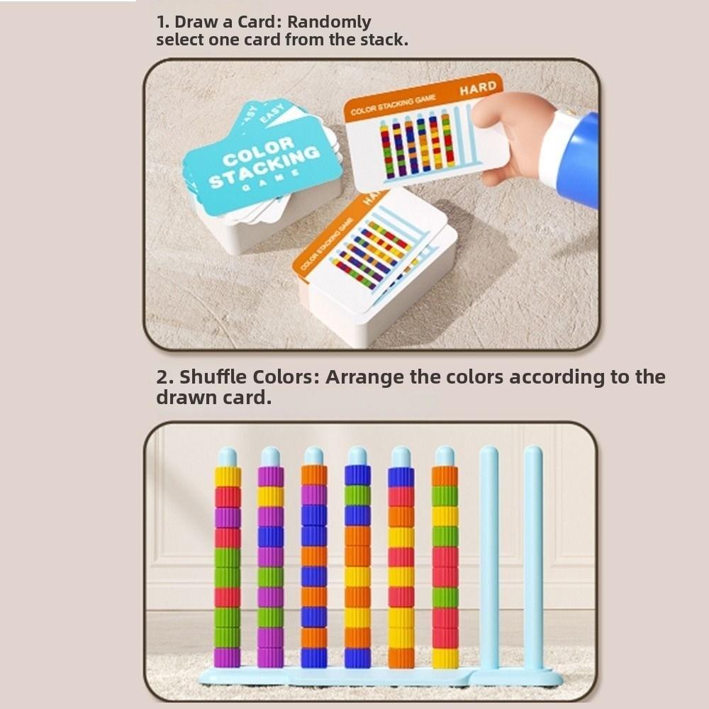 Classification Color Stack Challenge Color Recognition Educational Toy Family Game