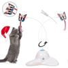 Indoor Interactive Play Teaser Cat Toy with 360Electric Rotating Butterfly (Green)