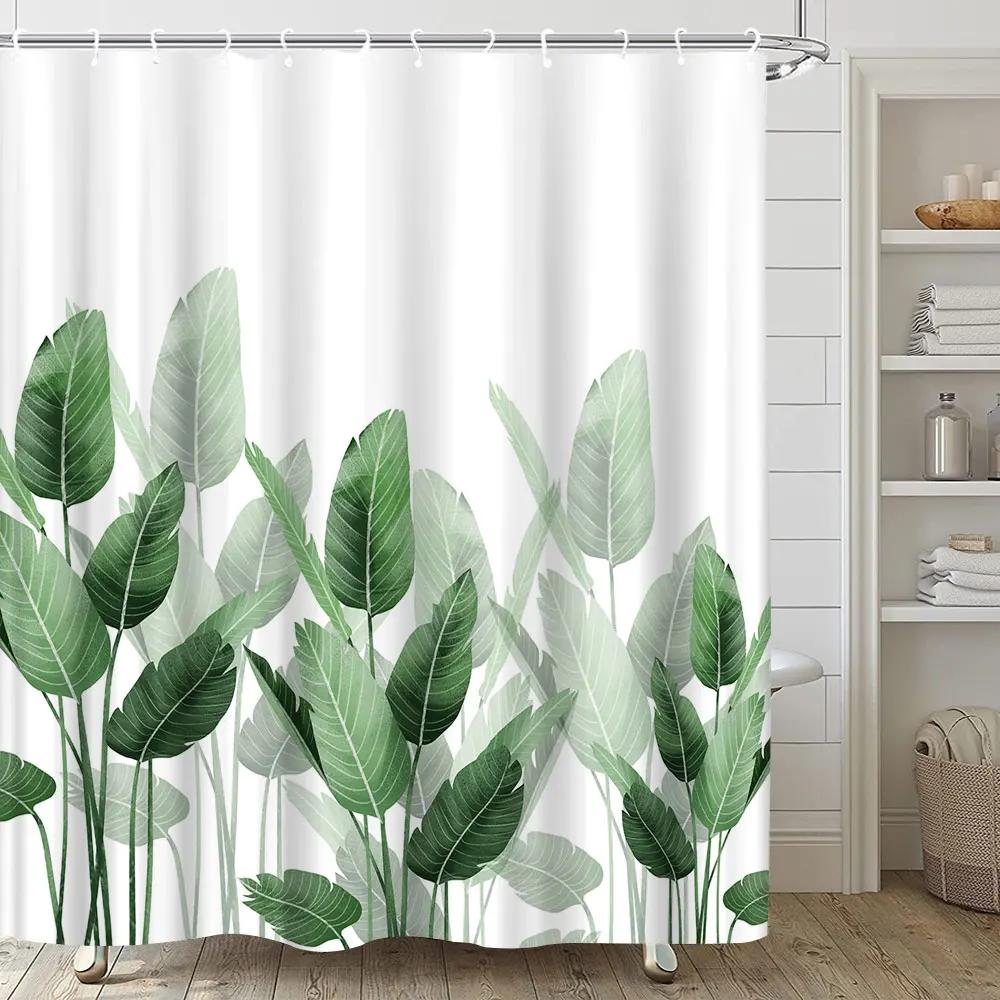 Колибри Цветочная Шторка для Душа Акварельная Птица Цветок Декор для Дома Ванная Комната Полиэстеровая Ткань Набор Штор для Ванной Крючок Моющийся