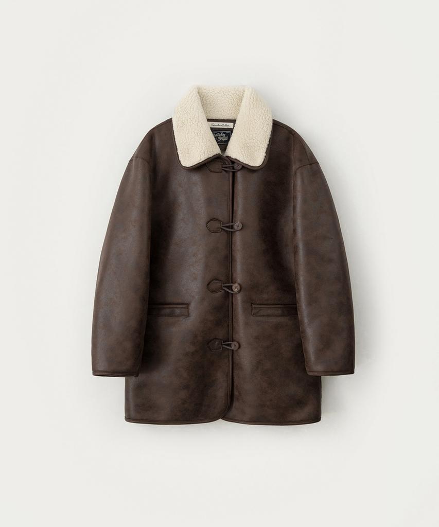 Somewherebutter Vintage Shearling Mustang - Dark Brown